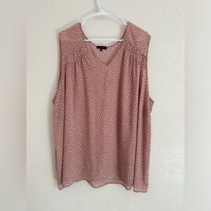 Pleione Pink and White Blouse Size 3X